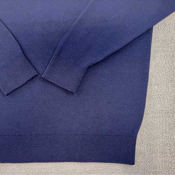 Glenbrae Sweater Adult Extra Large Blue V-Neck Lambs Wool Pullover Preppy Men - Picture 7 of 13